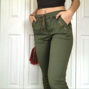 Edgy Olive Bottoms